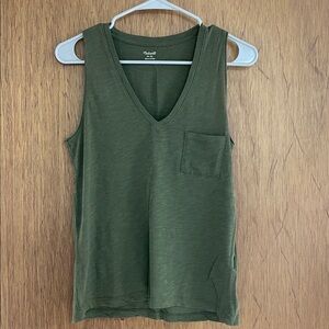 Madewell Whisper Cotton V- Neck Tank Top Size XS
